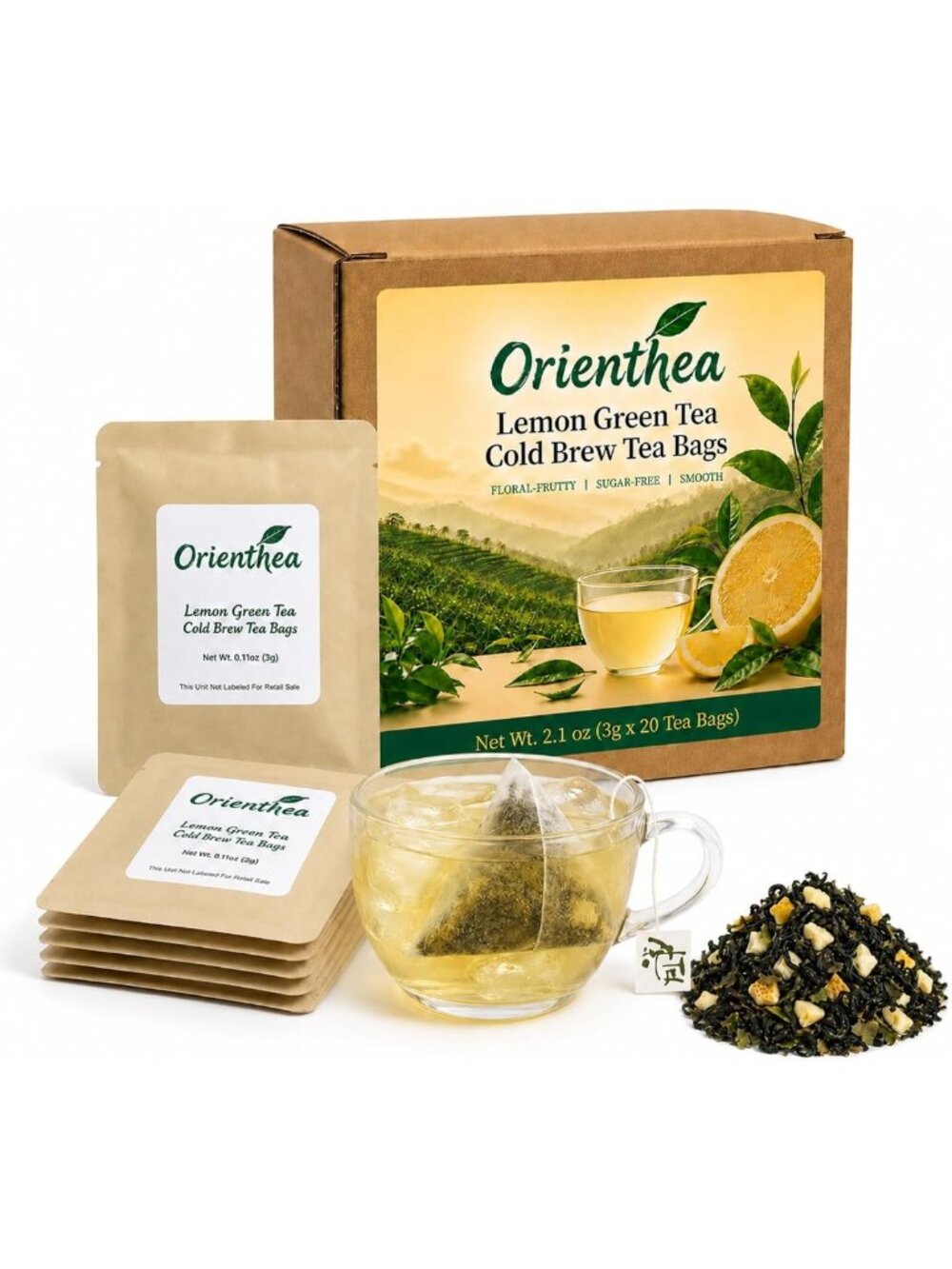 Refreshing Lemon Green Tea Cold Brew | Natural Ingredients, Healthy Beverage